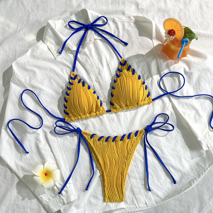 Damen Bikini-Set mit elegantem Rüschendesign und verstellbaren Trägern Drune