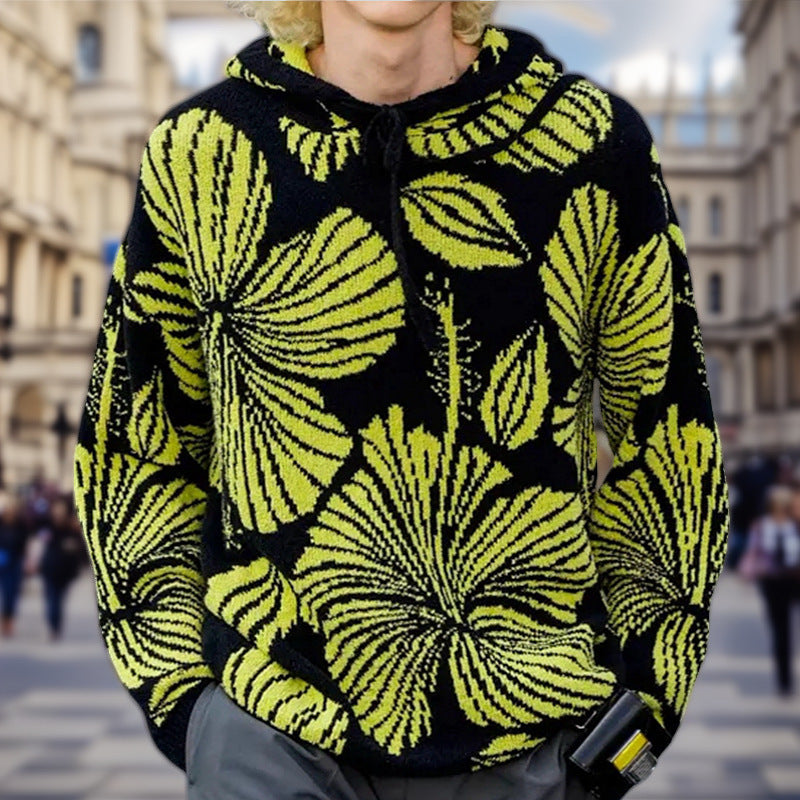 Unisex Kapuzenpullover mit einzigartigem floralem Design Drune