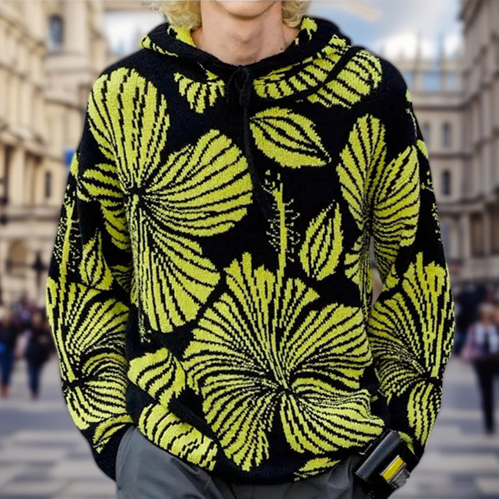 Unisex Kapuzenpullover mit einzigartigem floralem Design Drune