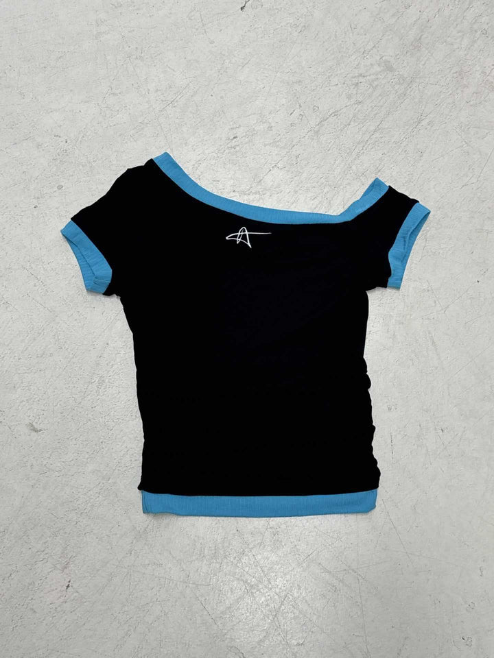 Damen figurbetontes Kurzarmshirt Drune