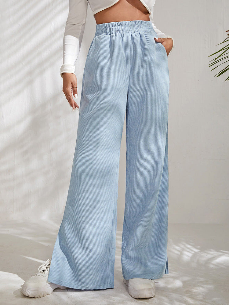 Drune mit hoher Taille und Cordstoff