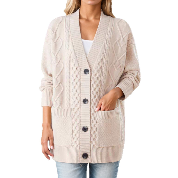 Damen Strickjacke mit Struktur und praktischen Taschen Drune