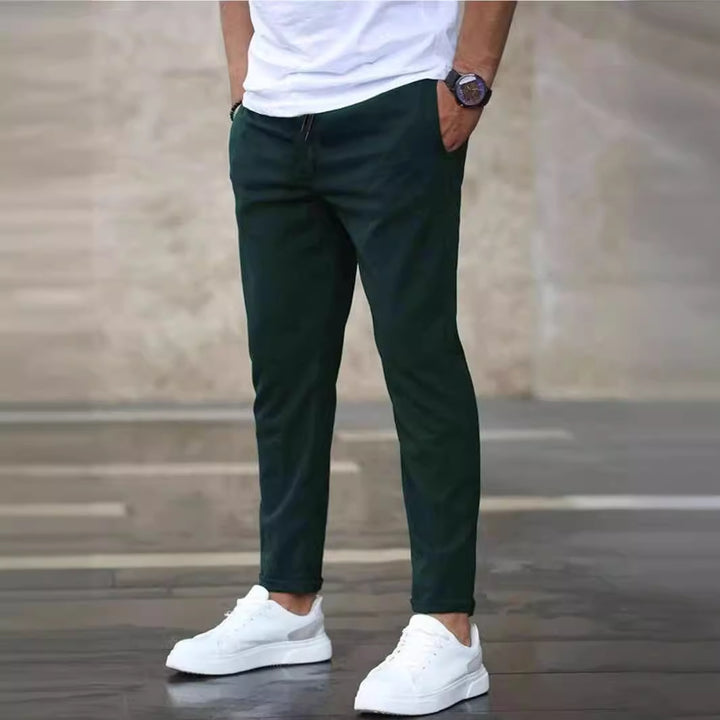 Herren lässige Freizeithose mit elastischem Bund und praktischen Taschen Drune
