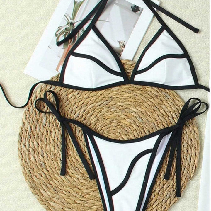 Damen Triangel-Bikini mit modischen Kontrasten Drune