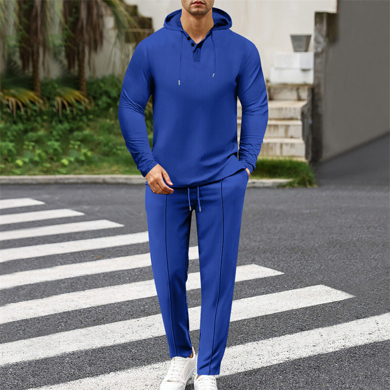 Herren modisches Hoodie-Set mit sportlichem Schnitt und praktischen Funktionen Drune