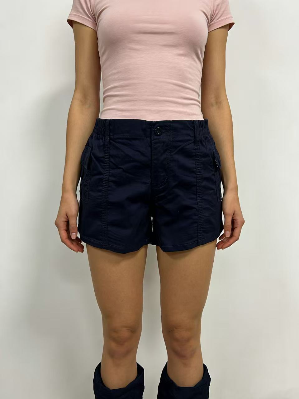 Damen Cargo-Shorts mit funktionalen Seitentaschen und elastischem Bund Drune