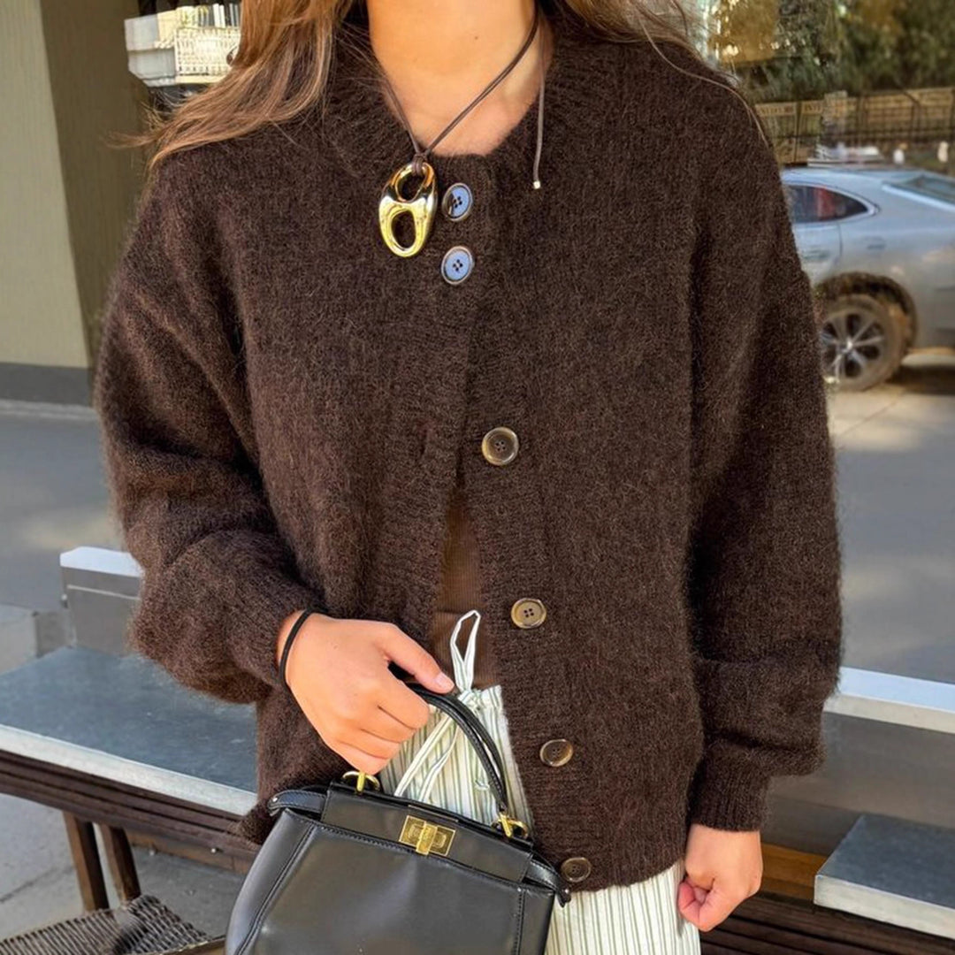 Damen Strickjacke mit Knopfdetails und lässigem Schnitt Drune