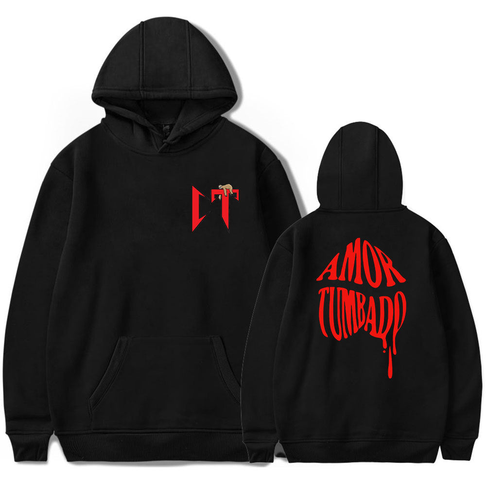 Damen Kapuzenpullover mit kreativem Schriftzug Drune
