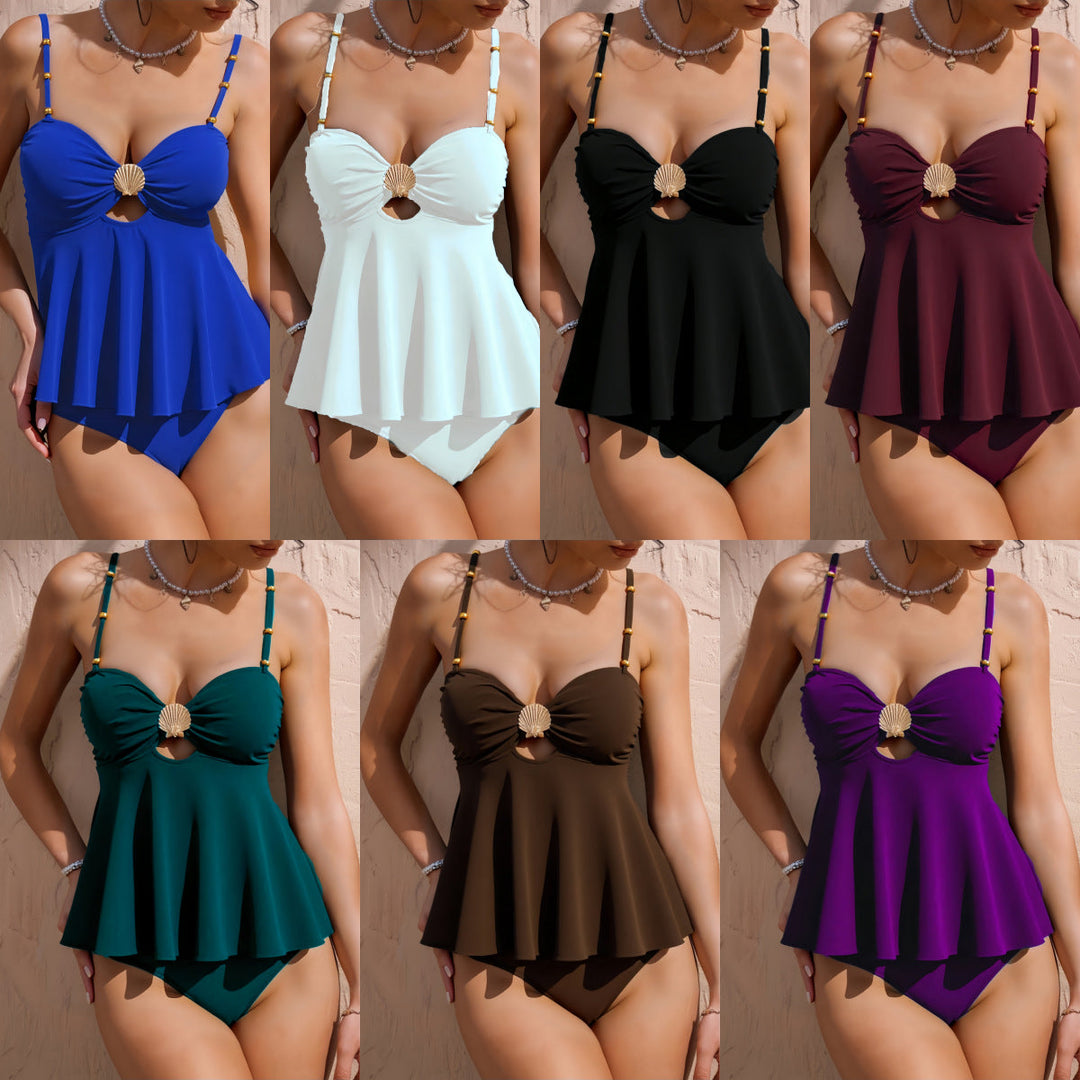 Damen Tankini-Set mit eleganter Muschelverzierung Drune