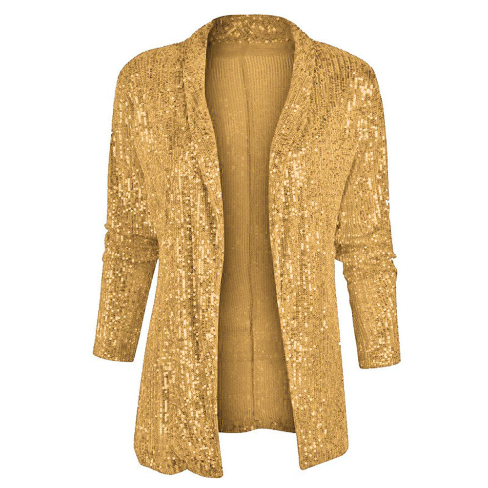 Damen Glamouröser Pailletten-Blazer Drune
