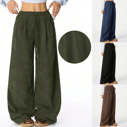 Damen Weite Komforthose aus weichem Cord Drune