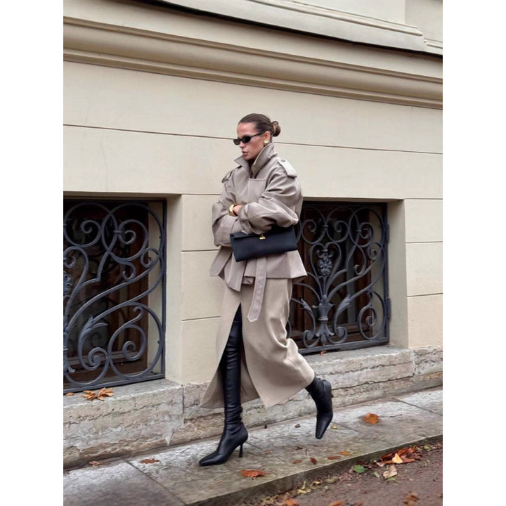 Damen Übergröße Trenchcoat Drune