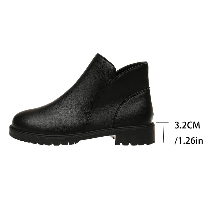 Damen nan kurze Stiefeletten mit profilierter Gummilaufsohle und seitlichem Reißverschluss Drune