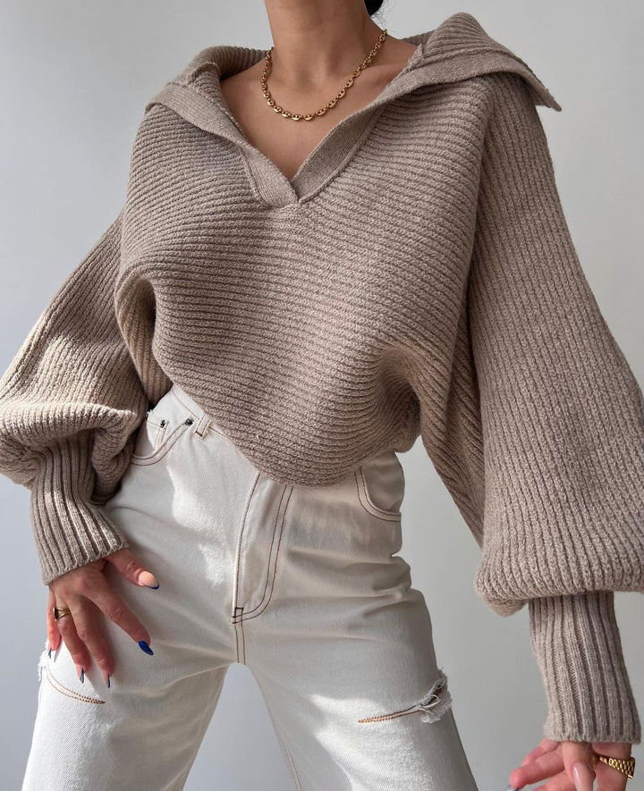 Damen Oversized Strickpullover Drune