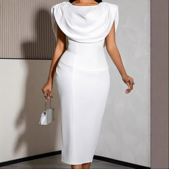 Damen Etuikleid mit eleganter Drapierung Drune