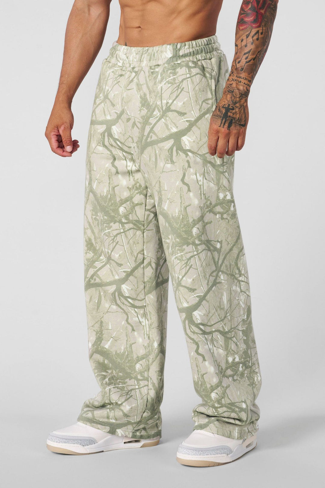 Herren Freizeithose im modernen Camouflage-Design mit elastischem Bund Drune