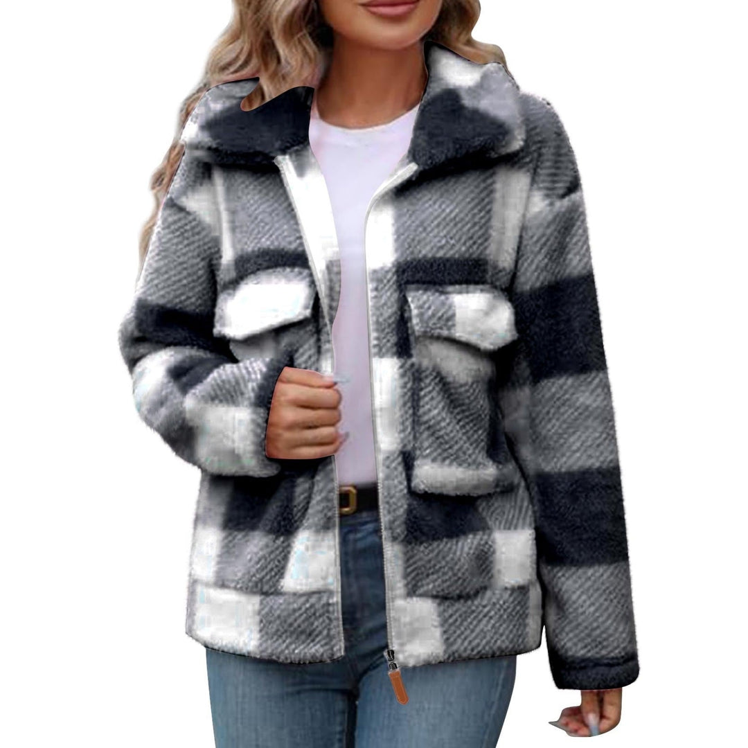 Drune | Damen Fleece Jack Karomuster