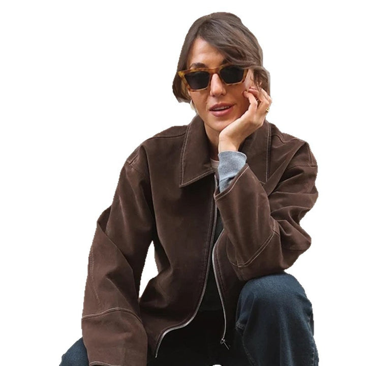 Damen Elegante und bequeme Wildlederjacke Drune