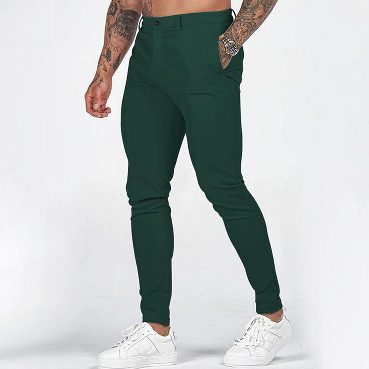 Herren maßgeschneiderte Slim-Fit Chino-Hosen Drune