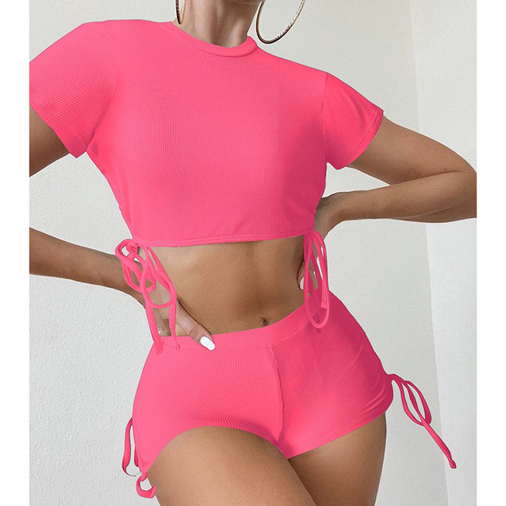 Damen Sportliches Crop-Top und Shorts Set Drune 1779281154