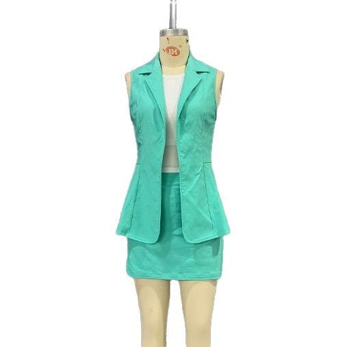 Damen Zweiteiliges Blazer- und Rock-Set mit modernem Schnitt Drune