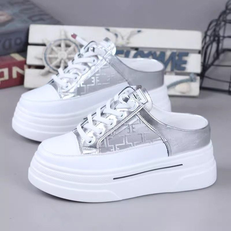 Damen Plateau Sneakers mit modischem Slingback-Design und atmungsaktiver Obermaterial Drune