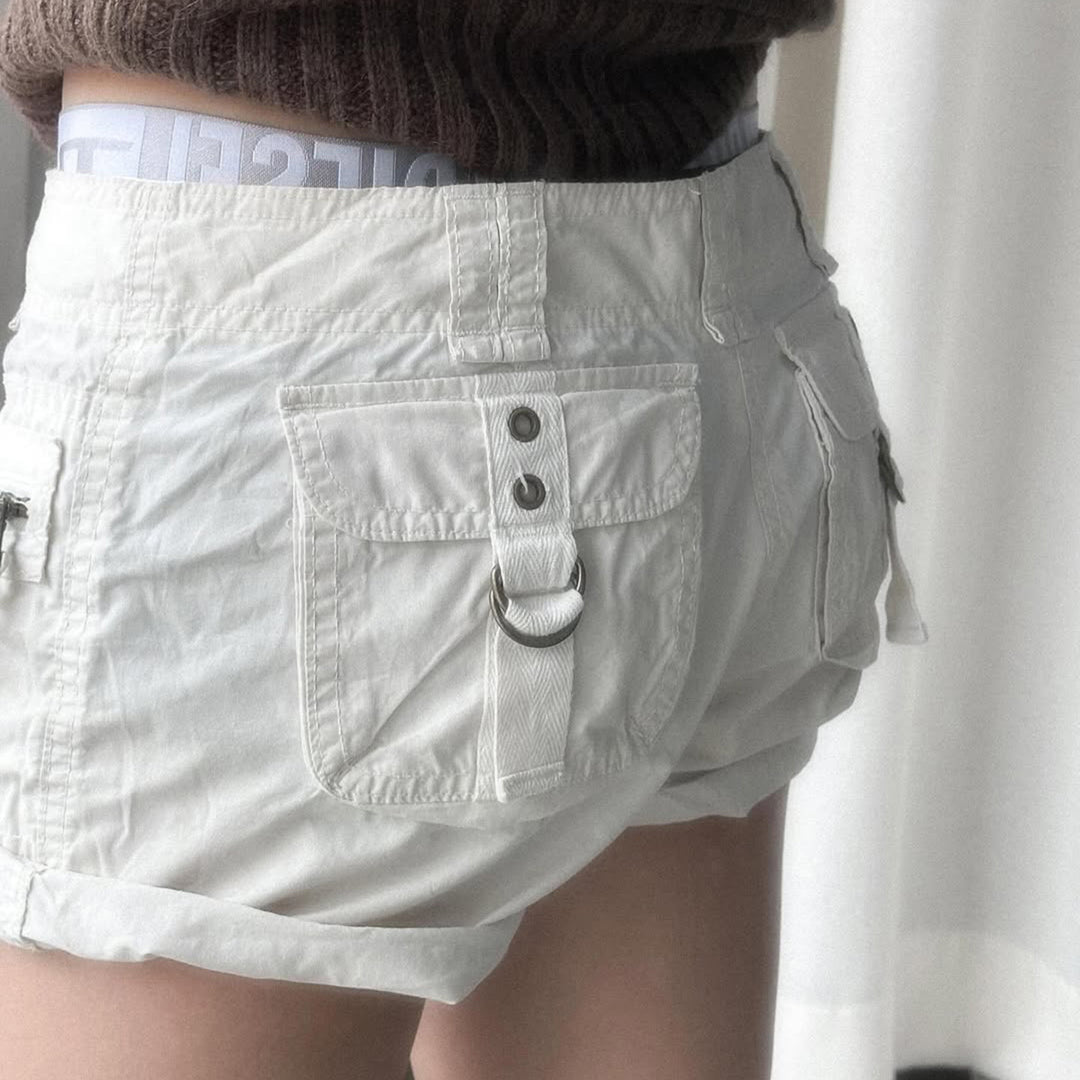 Damen leichte Shorts mit praktischen Reißverschlusstaschen Drune