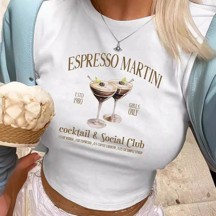 Damen Crop-T-Shirt mit kreativen Schleifen-Details Drune