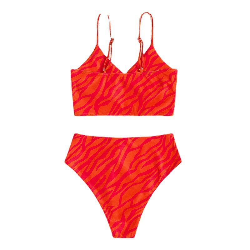 Damen Triangel-Bikini-Set mit modischem Wickelschnitt Drune