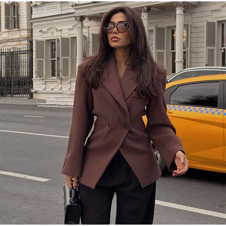 Damen klassischer, taillierter Blazer Drune