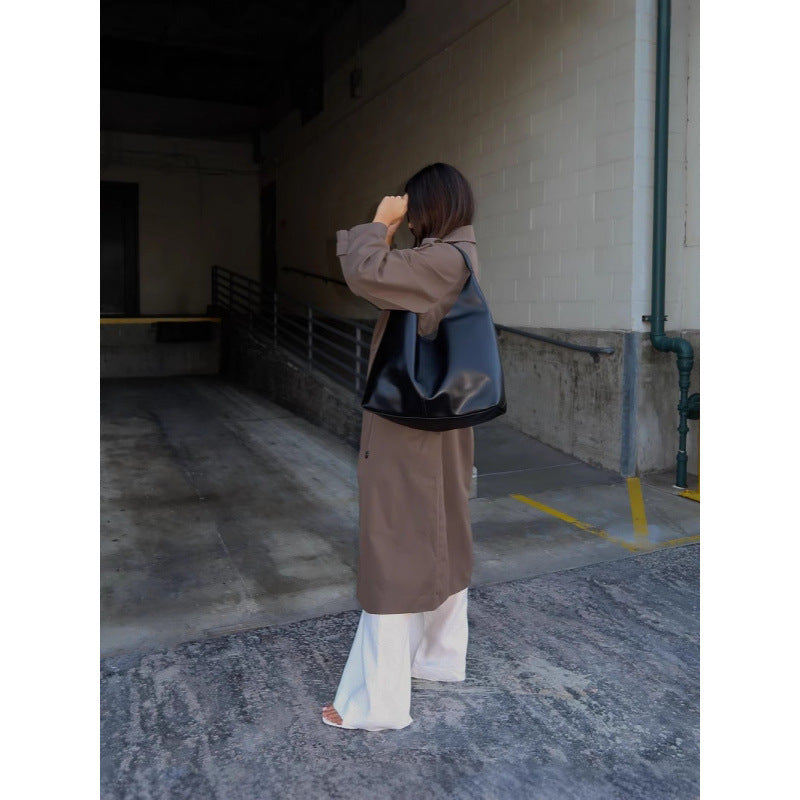 Damen eleganter Trenchcoat mit modernen Details und schmaler Silhouette Drune