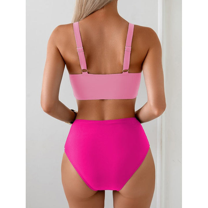 Damen Hochtailliertes Bikini-Set mit raffiniertem Wickeldesign Drune