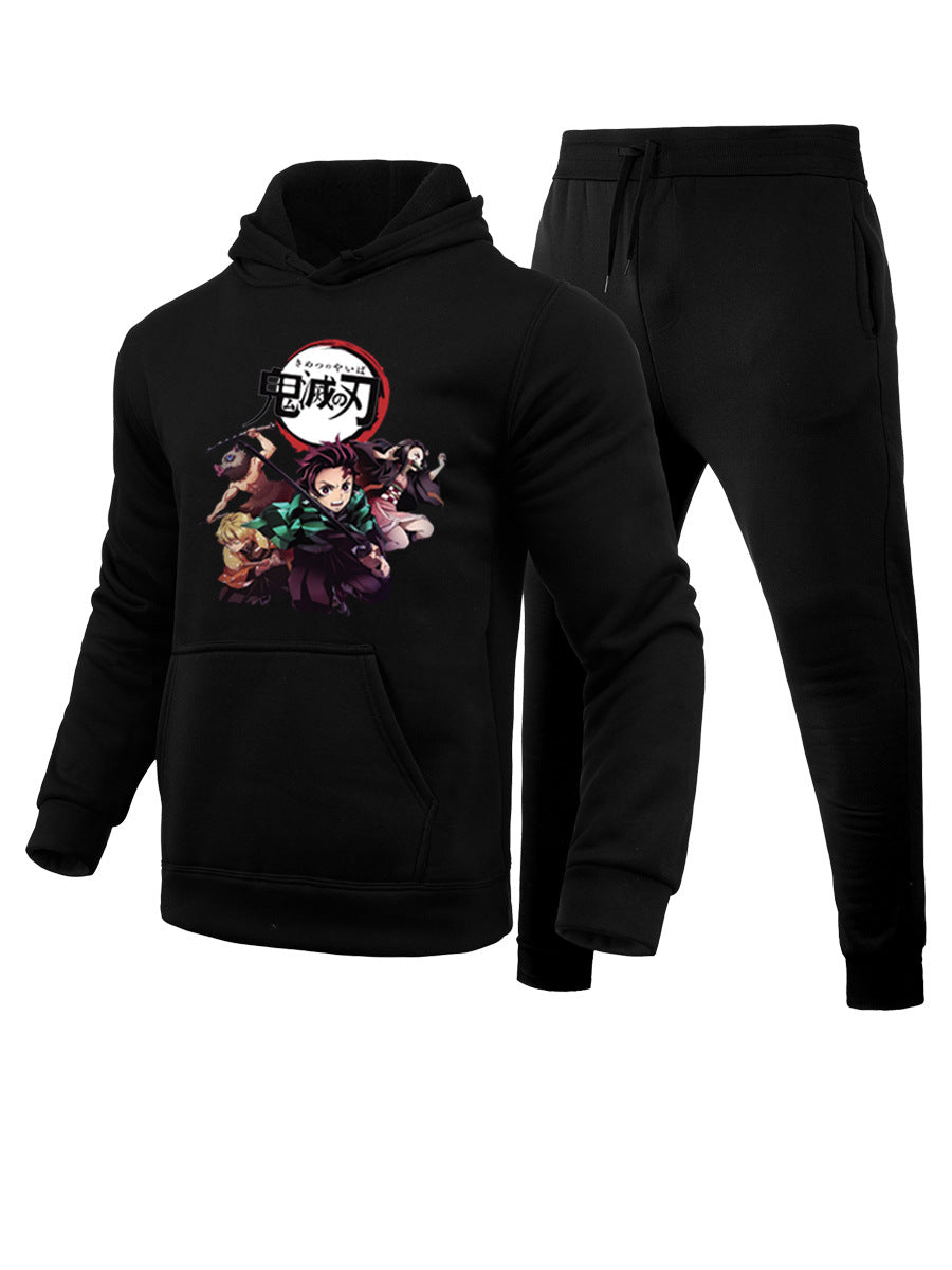 Damen Kapuzenpullover und Jogginghose Set mit einzigartigem Anime-Motiv Drune