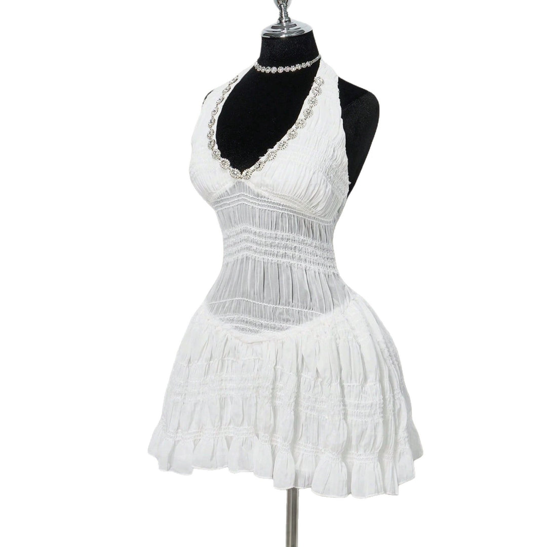 Damen Sommerliches Kleid im romantischen Vintage-Stil mit raffinierten Falten Drune