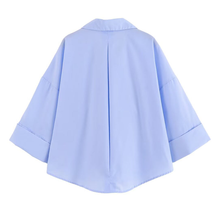 Damen Bluse mit oversized Schnitt und schickem Revers Drune
