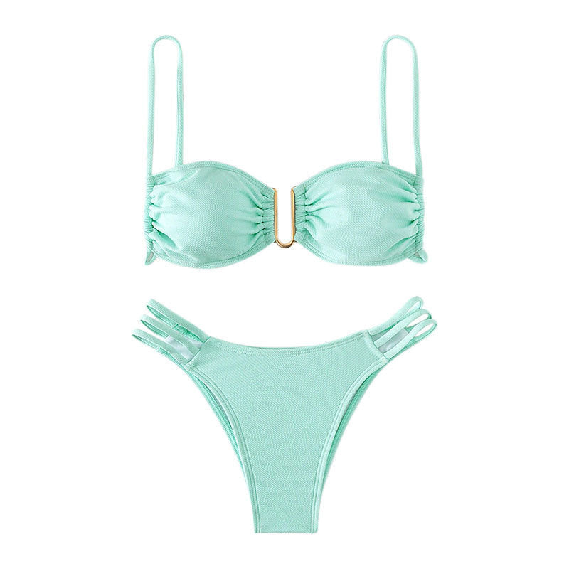 Damen Push-Up Bikini mit modischen Cut-Outs Drune