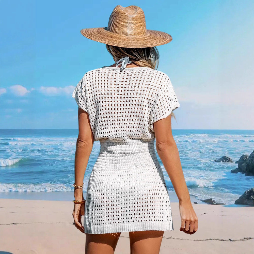 Damen luftiges Strandkleid im modischen Netzdesign Drune