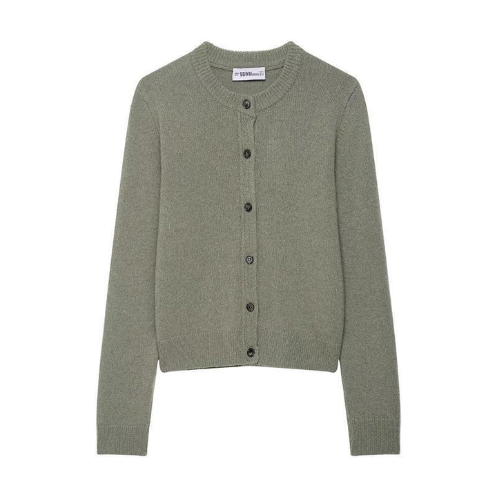 Damen Strickjacke mit durchgehender Knopfleiste und feiner Textur Drune