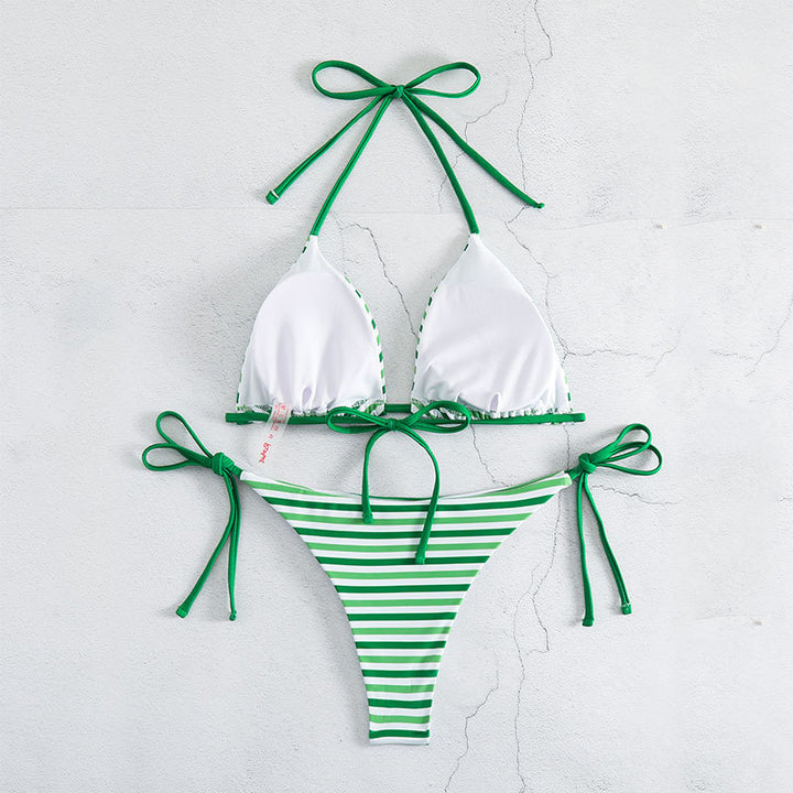 Damen Triangel-Bikini mit verstellbaren Bindebändern Drune