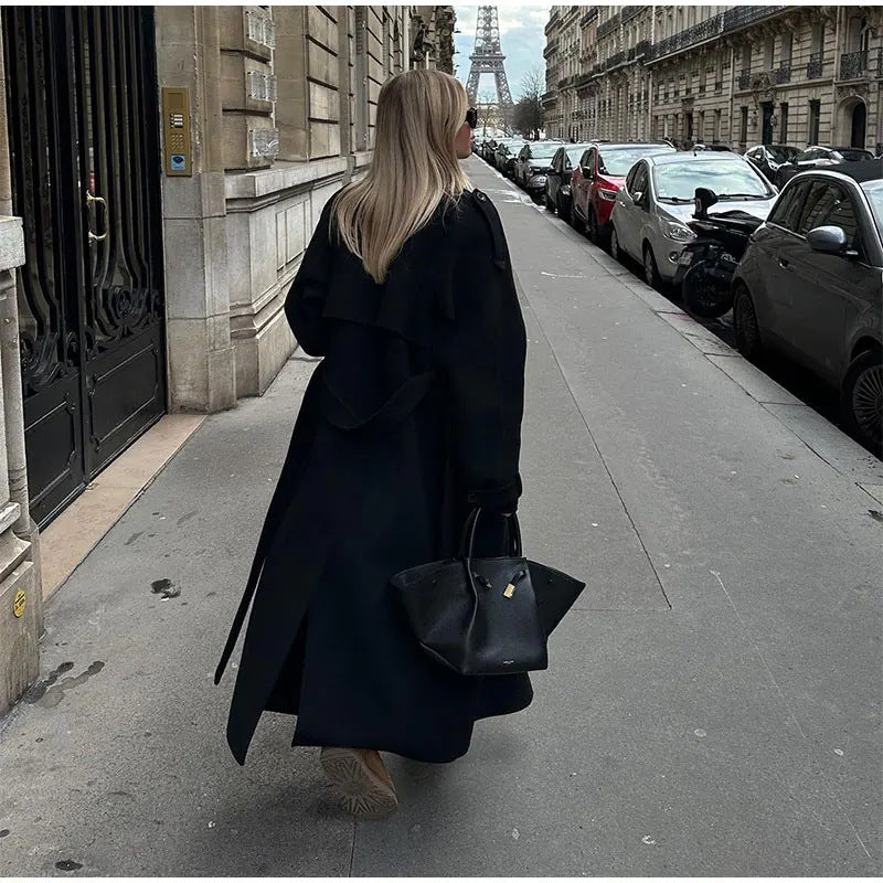 Damen Modischer und zeitloser Trenchcoat Drune
