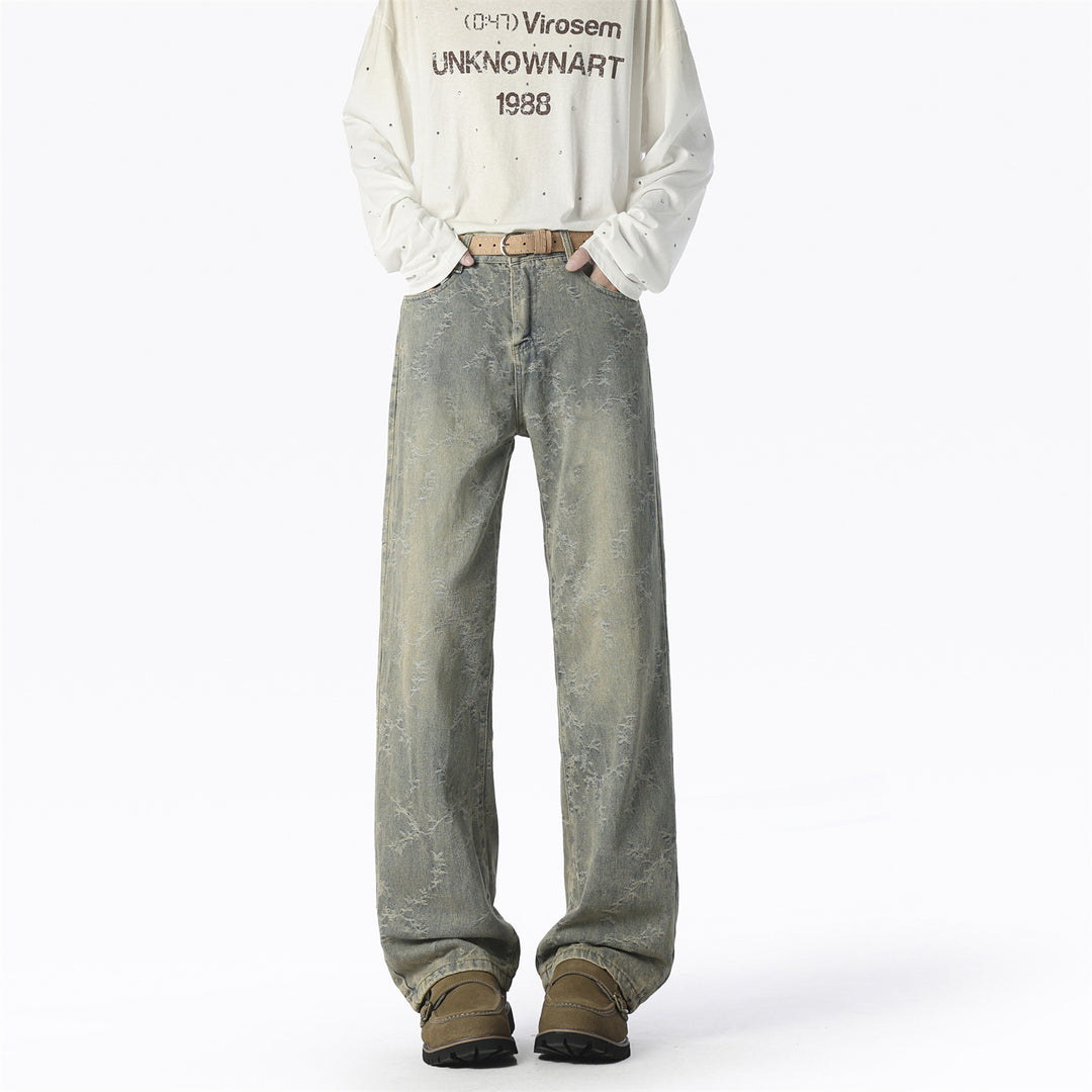 Herren Weite Jeans mit einzigartigem Muster und hohem Tragekomfort Drune