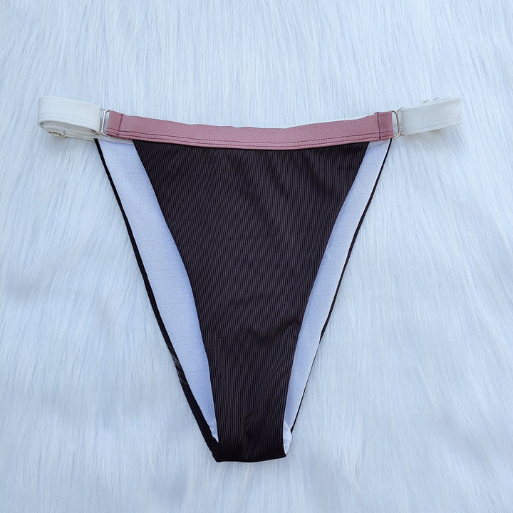 Damen Sport-Bikini-Set mit Reißverschluss und farblich abgesetzten Details Drune