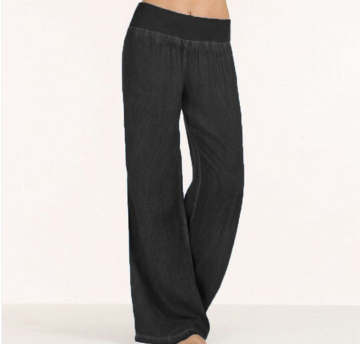 Damen Weite Palazzo-Hose mit komfortablem Bund Drune