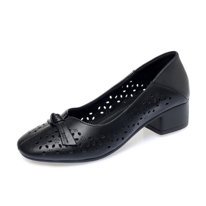 Damen Elegante und luftige Ballerinas mit modischem Lochdesign und komfortablem Absatz Drune