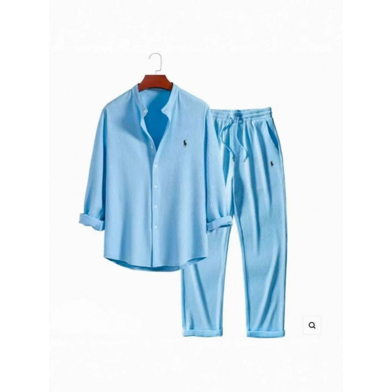 Damen Schlafanzugset mit elegantem Hemd und bequemen Hosen Drune