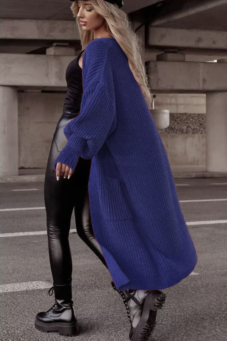 Damen Grobstrickmantel im lässigen Oversized-Stil mit tiefen Taschen Drune