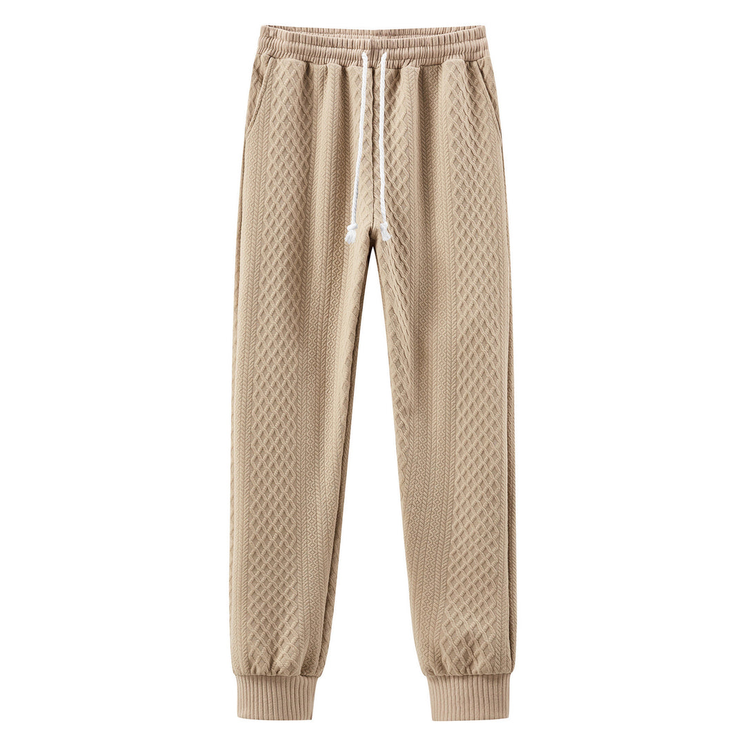 Herren Komfortable Strick-Jogginghose mit modernem Design und elastischem Bund Drune