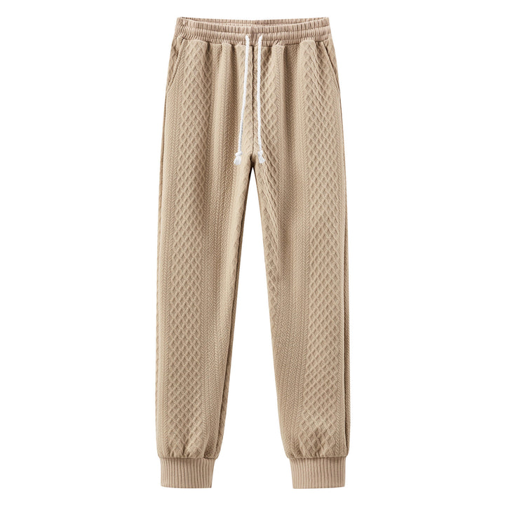 Herren Komfortable Strick-Jogginghose mit modernem Design und elastischem Bund Drune