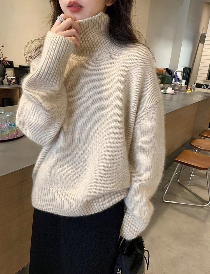Damen Kuscheliger Rollkragenpullover aus hochwertigem Strick Drune