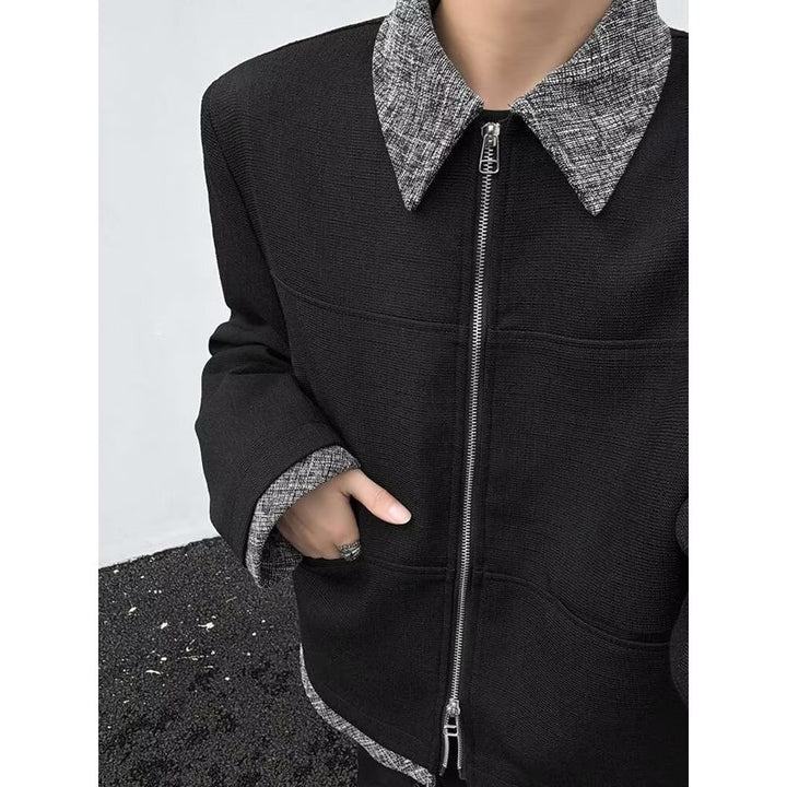 Herren moderne Übergangsjacke mit praktischen Taschen und stylishem Kragen Drune
